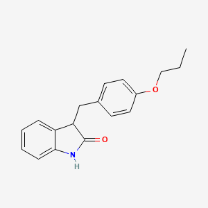 molecular formula C18H19NO2 B5182400 3-(4-propoxybenzyl)-1,3-dihydro-2H-indol-2-one 
