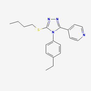 molecular formula C19H22N4S B5182405 4-[5-(butylthio)-4-(4-ethylphenyl)-4H-1,2,4-triazol-3-yl]pyridine 