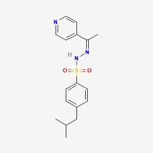molecular formula C17H21N3O2S B5182438 4-isobutyl-N'-[1-(4-pyridinyl)ethylidene]benzenesulfonohydrazide 