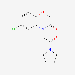 molecular formula C14H15ClN2O3 B5182477 6-chloro-4-[2-oxo-2-(1-pyrrolidinyl)ethyl]-2H-1,4-benzoxazin-3(4H)-one 