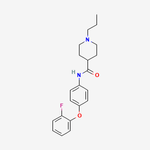 molecular formula C21H25FN2O2 B5182484 N-[4-(2-fluorophenoxy)phenyl]-1-propyl-4-piperidinecarboxamide 