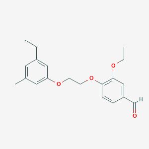 molecular formula C20H24O4 B5182501 3-ethoxy-4-[2-(3-ethyl-5-methylphenoxy)ethoxy]benzaldehyde 