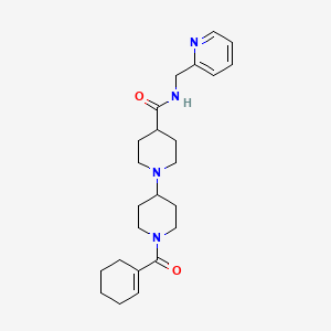 molecular formula C24H34N4O2 B5182506 1'-(1-cyclohexen-1-ylcarbonyl)-N-(2-pyridinylmethyl)-1,4'-bipiperidine-4-carboxamide 
