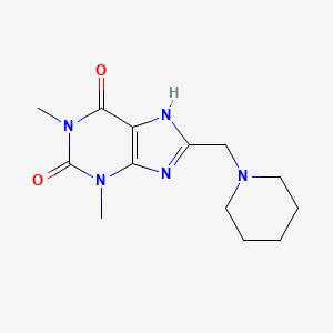 molecular formula C13H19N5O2 B5182538 1,3-dimethyl-8-(1-piperidinylmethyl)-3,7-dihydro-1H-purine-2,6-dione CAS No. 5436-40-8