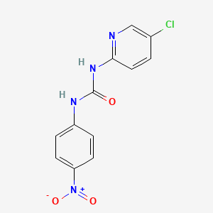 molecular formula C12H9ClN4O3 B5182552 N-(5-chloro-2-pyridinyl)-N'-(4-nitrophenyl)urea 
