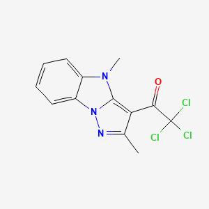 2,2,2-trichloro-1-(2,4-dimethyl-4H-pyrazolo[1,5-a]benzimidazol-3-yl)ethanone