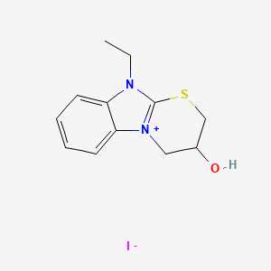 10-ethyl-3-hydroxy-3,4-dihydro-2H-[1,3]thiazino[3,2-a]benzimidazol-10-ium iodide