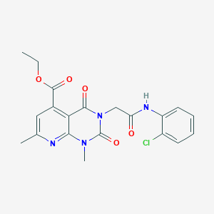 molecular formula C20H19ClN4O5 B5182567 ethyl 3-{2-[(2-chlorophenyl)amino]-2-oxoethyl}-1,7-dimethyl-2,4-dioxo-1,2,3,4-tetrahydropyrido[2,3-d]pyrimidine-5-carboxylate 