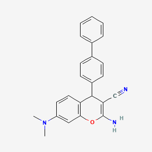 molecular formula C24H21N3O B5182575 2-amino-4-(4-biphenylyl)-7-(dimethylamino)-4H-chromene-3-carbonitrile 
