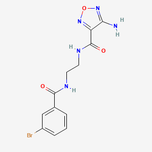 molecular formula C12H12BrN5O3 B5182585 4-amino-N-{2-[(3-bromobenzoyl)amino]ethyl}-1,2,5-oxadiazole-3-carboxamide 