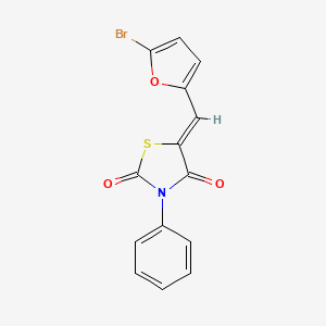 molecular formula C14H8BrNO3S B5182593 5-[(5-bromo-2-furyl)methylene]-3-phenyl-1,3-thiazolidine-2,4-dione 