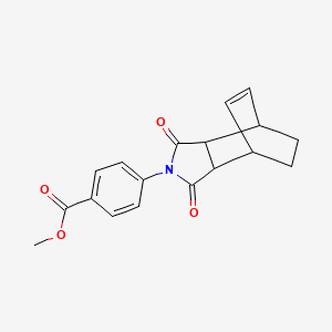 molecular formula C18H17NO4 B5182621 methyl 4-(3,5-dioxo-4-azatricyclo[5.2.2.0~2,6~]undec-8-en-4-yl)benzoate 
