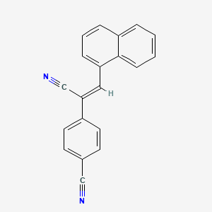 molecular formula C20H12N2 B5182636 4-[1-cyano-2-(1-naphthyl)vinyl]benzonitrile 