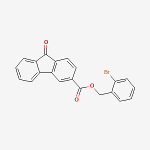 molecular formula C21H13BrO3 B5182645 2-bromobenzyl 9-oxo-9H-fluorene-3-carboxylate 