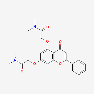molecular formula C23H24N2O6 B5182652 2,2'-[(4-oxo-2-phenyl-4H-chromene-5,7-diyl)bis(oxy)]bis(N,N-dimethylacetamide) 