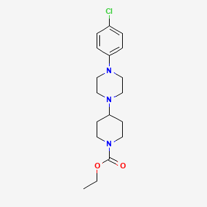 molecular formula C18H26ClN3O2 B5182671 ethyl 4-[4-(4-chlorophenyl)-1-piperazinyl]-1-piperidinecarboxylate 