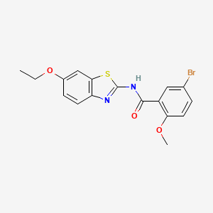 molecular formula C17H15BrN2O3S B5182696 5-bromo-N-(6-ethoxy-1,3-benzothiazol-2-yl)-2-methoxybenzamide 
