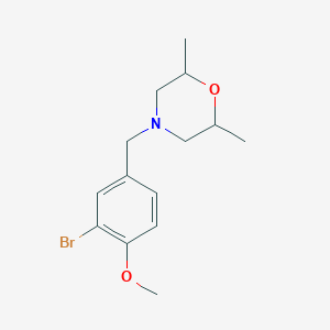 molecular formula C14H20BrNO2 B5182698 4-(3-bromo-4-methoxybenzyl)-2,6-dimethylmorpholine 