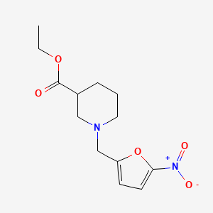 molecular formula C13H18N2O5 B5182722 ethyl 1-[(5-nitro-2-furyl)methyl]-3-piperidinecarboxylate CAS No. 331977-04-9