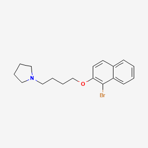 molecular formula C18H22BrNO B5182727 1-{4-[(1-bromo-2-naphthyl)oxy]butyl}pyrrolidine 
