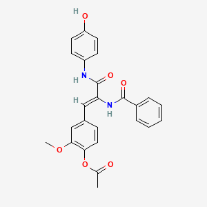 molecular formula C25H22N2O6 B5182730 4-{2-(benzoylamino)-3-[(4-hydroxyphenyl)amino]-3-oxo-1-propen-1-yl}-2-methoxyphenyl acetate 