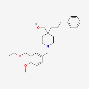 molecular formula C26H37NO3 B5182749 [1-[3-(ethoxymethyl)-4-methoxybenzyl]-4-(3-phenylpropyl)-4-piperidinyl]methanol 