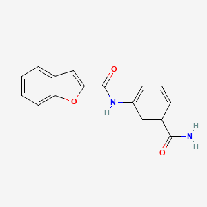 molecular formula C16H12N2O3 B5182752 N-[3-(aminocarbonyl)phenyl]-1-benzofuran-2-carboxamide 