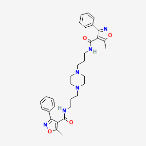 molecular formula C32H38N6O4 B5182755 N,N'-(1,4-piperazinediyldi-3,1-propanediyl)bis(5-methyl-3-phenyl-4-isoxazolecarboxamide) 