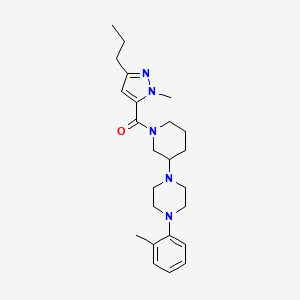 molecular formula C24H35N5O B5182768 1-(2-methylphenyl)-4-{1-[(1-methyl-3-propyl-1H-pyrazol-5-yl)carbonyl]-3-piperidinyl}piperazine 