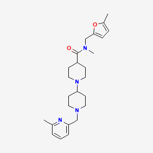 molecular formula C25H36N4O2 B5182824 N-methyl-N-[(5-methyl-2-furyl)methyl]-1'-[(6-methyl-2-pyridinyl)methyl]-1,4'-bipiperidine-4-carboxamide 