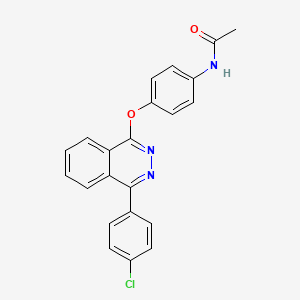molecular formula C22H16ClN3O2 B5182872 N-(4-{[4-(4-chlorophenyl)-1-phthalazinyl]oxy}phenyl)acetamide 