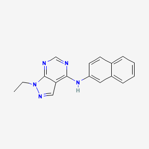 molecular formula C17H15N5 B5182903 1-ethyl-N-2-naphthyl-1H-pyrazolo[3,4-d]pyrimidin-4-amine 