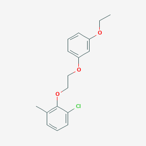molecular formula C17H19ClO3 B5182911 1-chloro-2-[2-(3-ethoxyphenoxy)ethoxy]-3-methylbenzene 