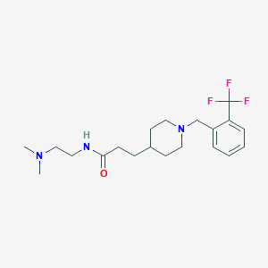 molecular formula C20H30F3N3O B5182925 N-[2-(dimethylamino)ethyl]-3-{1-[2-(trifluoromethyl)benzyl]-4-piperidinyl}propanamide 