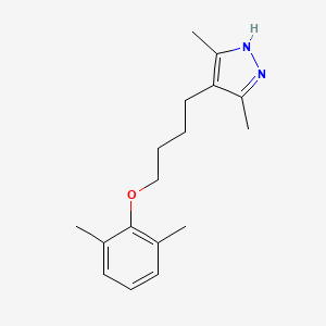 molecular formula C17H24N2O B5182952 4-[4-(2,6-dimethylphenoxy)butyl]-3,5-dimethyl-1H-pyrazole 