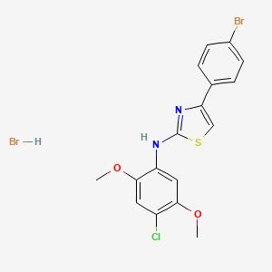 molecular formula C17H15Br2ClN2O2S B5182996 4-(4-bromophenyl)-N-(4-chloro-2,5-dimethoxyphenyl)-1,3-thiazol-2-amine hydrobromide 