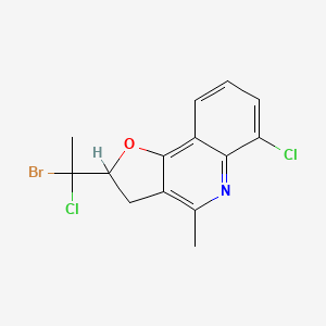 molecular formula C14H12BrCl2NO B5183045 2-(1-bromo-1-chloroethyl)-6-chloro-4-methyl-2,3-dihydrofuro[3,2-c]quinoline CAS No. 5795-30-2