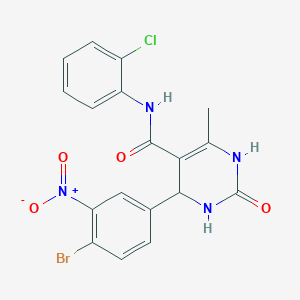 molecular formula C18H14BrClN4O4 B5183112 4-(4-bromo-3-nitrophenyl)-N-(2-chlorophenyl)-6-methyl-2-oxo-1,2,3,4-tetrahydro-5-pyrimidinecarboxamide 