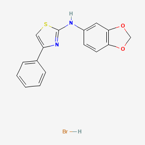 molecular formula C16H13BrN2O2S B5183118 N-1,3-benzodioxol-5-yl-4-phenyl-1,3-thiazol-2-amine hydrobromide 