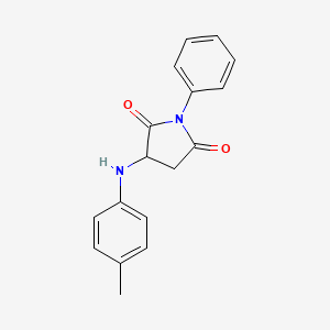 molecular formula C17H16N2O2 B5183129 3-[(4-methylphenyl)amino]-1-phenyl-2,5-pyrrolidinedione CAS No. 37910-32-0