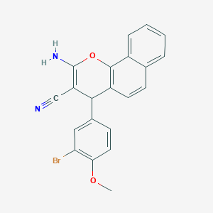 molecular formula C21H15BrN2O2 B5183133 2-amino-4-(3-bromo-4-methoxyphenyl)-4H-benzo[h]chromene-3-carbonitrile 
