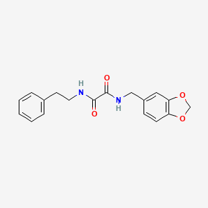 N-(1,3-benzodioxol-5-ylmethyl)-N'-(2-phenylethyl)ethanediamide