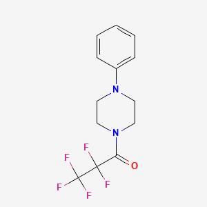 molecular formula C13H13F5N2O B5183216 1-(2,2,3,3,3-pentafluoropropanoyl)-4-phenylpiperazine 