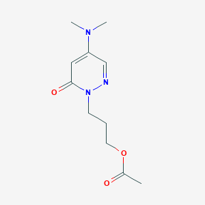 molecular formula C11H17N3O3 B5183223 3-[4-(dimethylamino)-6-oxo-1(6H)-pyridazinyl]propyl acetate 