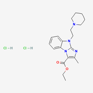 ethyl 2-methyl-9-[2-(1-piperidinyl)ethyl]-9H-imidazo[1,2-a]benzimidazole-3-carboxylate dihydrochloride