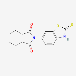 molecular formula C15H14N2O2S2 B5183281 2-(2-thioxo-2,3-dihydro-1,3-benzothiazol-6-yl)hexahydro-1H-isoindole-1,3(2H)-dione 