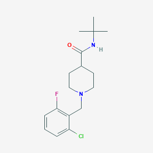molecular formula C17H24ClFN2O B5183288 N-(tert-butyl)-1-(2-chloro-6-fluorobenzyl)-4-piperidinecarboxamide 