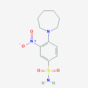 molecular formula C12H17N3O4S B5183311 4-(1-azepanyl)-3-nitrobenzenesulfonamide 
