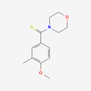 molecular formula C13H17NO2S B5183333 4-[(4-methoxy-3-methylphenyl)carbonothioyl]morpholine 