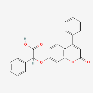 molecular formula C23H16O5 B5183335 [(2-氧代-4-苯基-2H-色烯-7-基)氧基](苯基)乙酸 